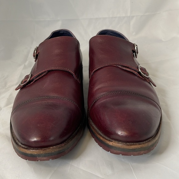 FLUCHOS Huellas Monk Strap Burgundy Cap Toe F0279 Genuine Leather Spain 43 EU - Picture 5 of 14